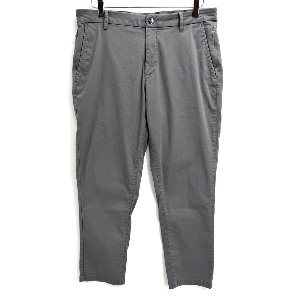 Birddogs Pants Mens 34x28 Gray Performance Chino Stretch Tech Trousers Boomstick